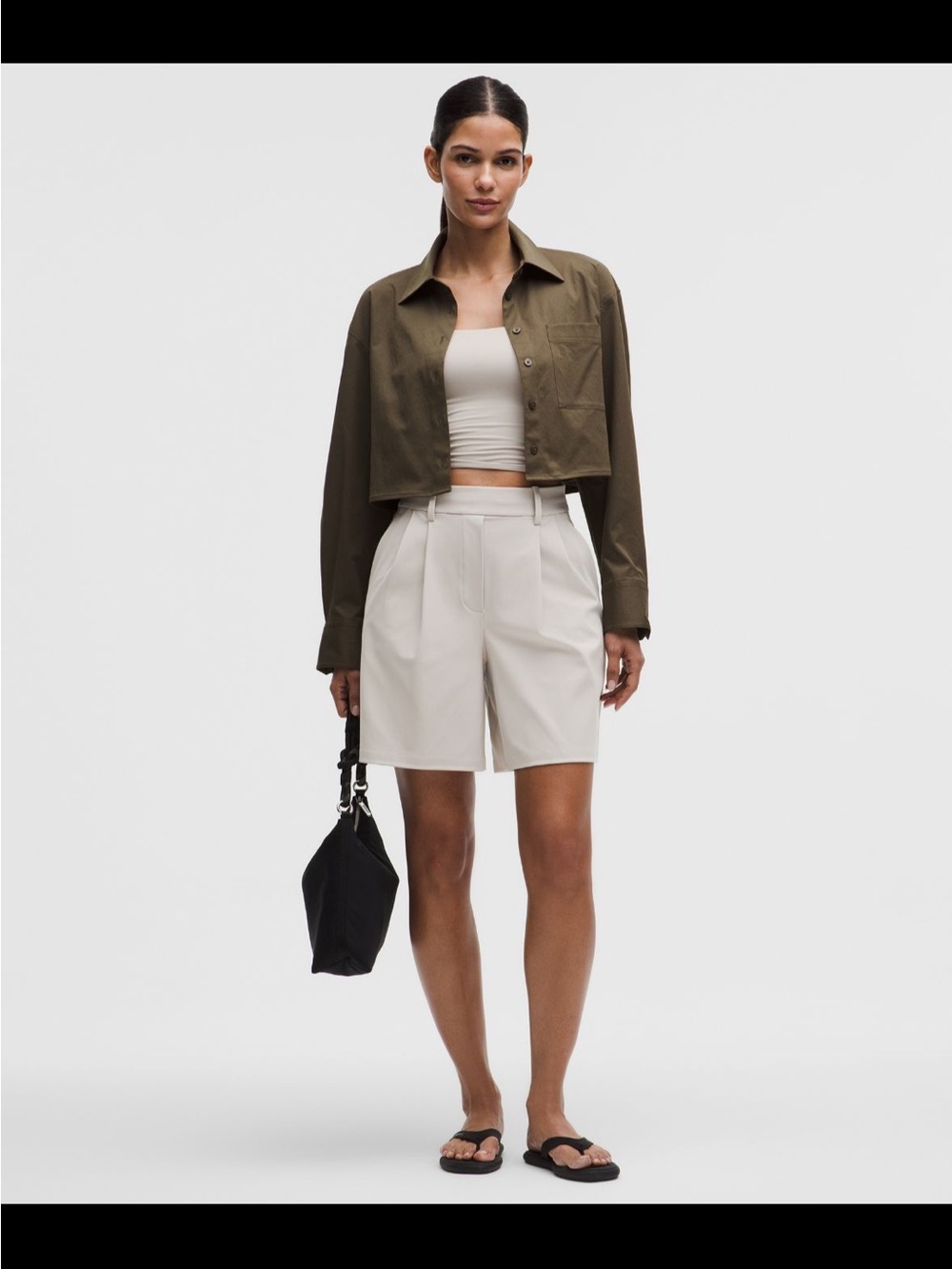 lululemon athletica High-Waist Longline Shorts in Cream